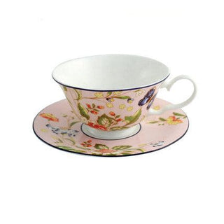 Cottage Garden Windsor Tea Cup & Saucer-Pink