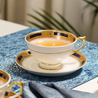 Empress Cobalt Athens Tea Cup & Saucer