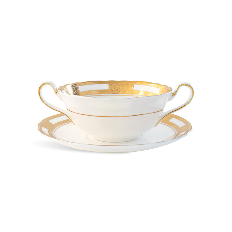 AYNSLEY ゴールド　フォーク AYNSLEY BAND WITH FOIL GOLD PATTERN CABINET TEA CUP AND