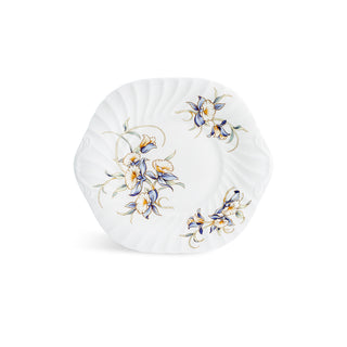 Just Orchid Swirl Cake Plate Square