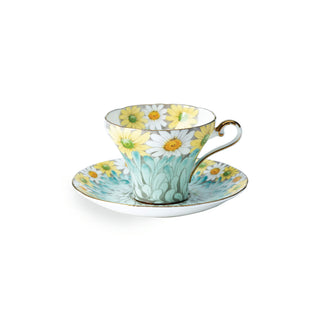 Daisy Corset Tea Cup and Saucer-Blue
