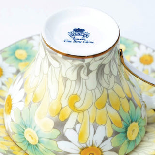 Daisy Corset Tea Cup and Saucer-Yellow