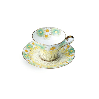 Daisy Corset Tea Cup and Saucer-Yellow