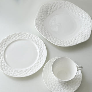 Basketweave Cake Plate Square