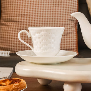 Basketweave Lancaster Tea Cup & Saucer