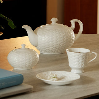 Basketweave Sugar Bowl Round