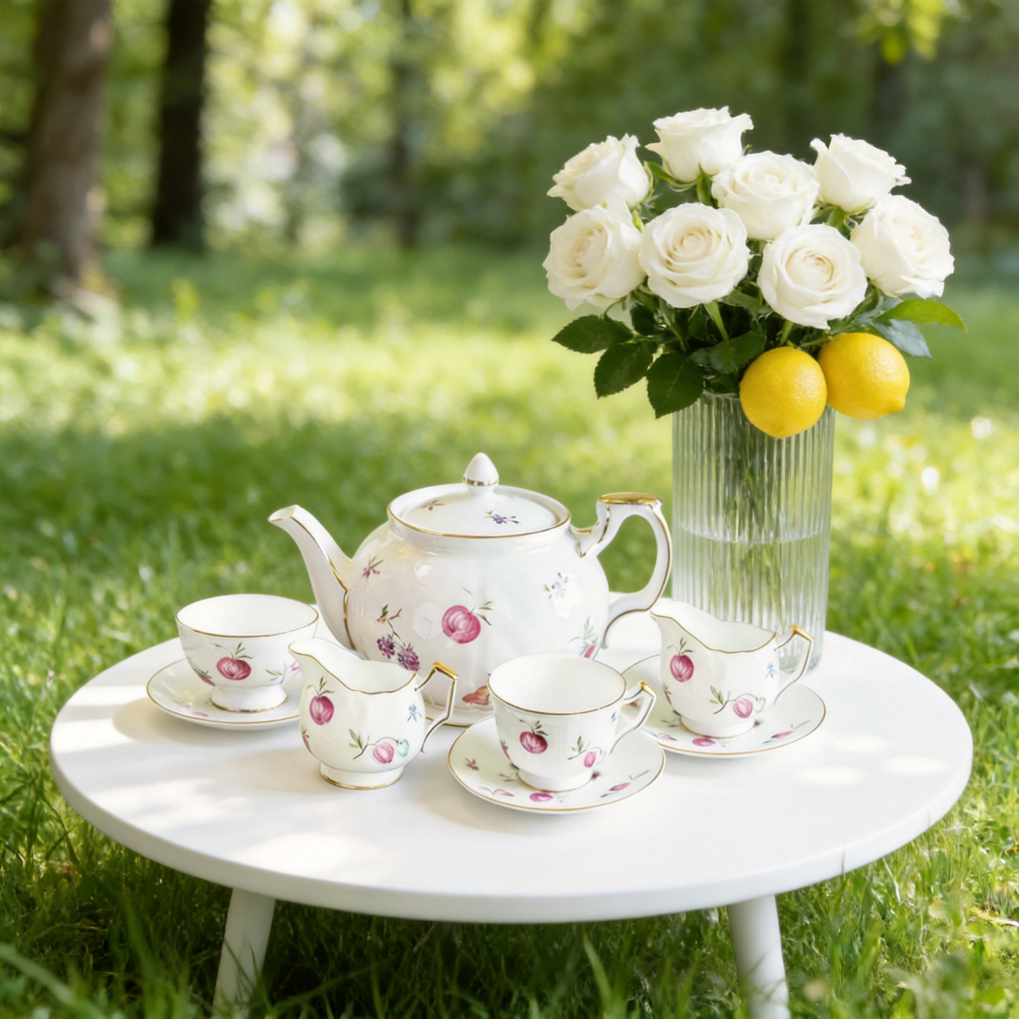 Florida Crocus 7 Pieces Tea Set with 600ml Teapot – Aynsley Florida Crocus 7 Pieces Tea Set with 600ml Teapot – Aynsley
