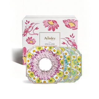 Daisy Square Dessert Plate Set of 4