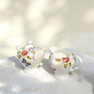 Cottage Garden Windsor Sugar Box & Cream Dispenser