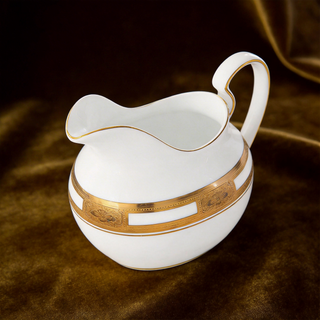Empress White & Gold Cream Dispenser