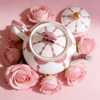 Butterfly Teapot 600ml-Pink