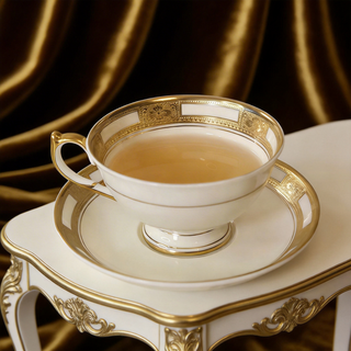 Empress White & Gold Athens Tea Cup & Saucer