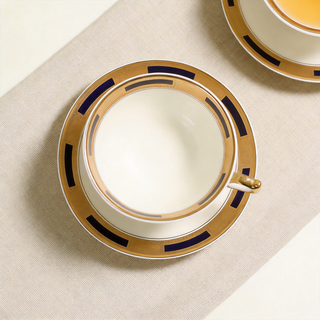 Empress Cobalt Athens Tea Cup & Saucer