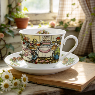 Brambly Hedge Manor Feast Tea Cup & Saucer - Berry Harvest Celebration