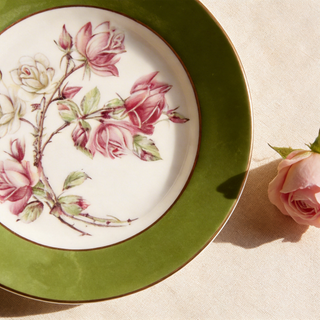 Colored Glaze Elizabeth Rose Sweet Plate-Mill Green