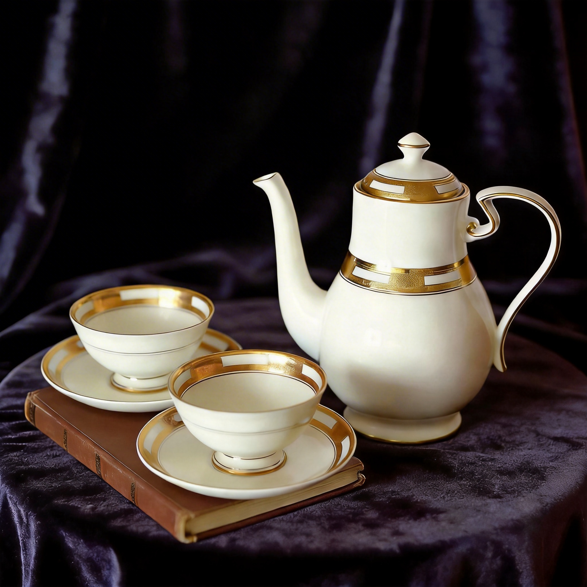 Empress White & Gold 5 Pieces Tea Set – Aynsley