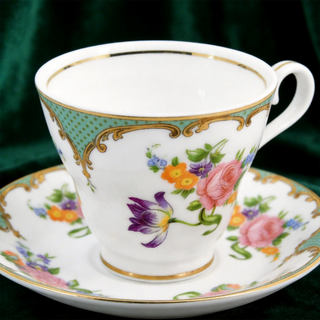 Wilton Stratford Tea Cup & Saucer-Green