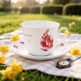 Alice in Wonderland Tea Cup & Saucer Pink
